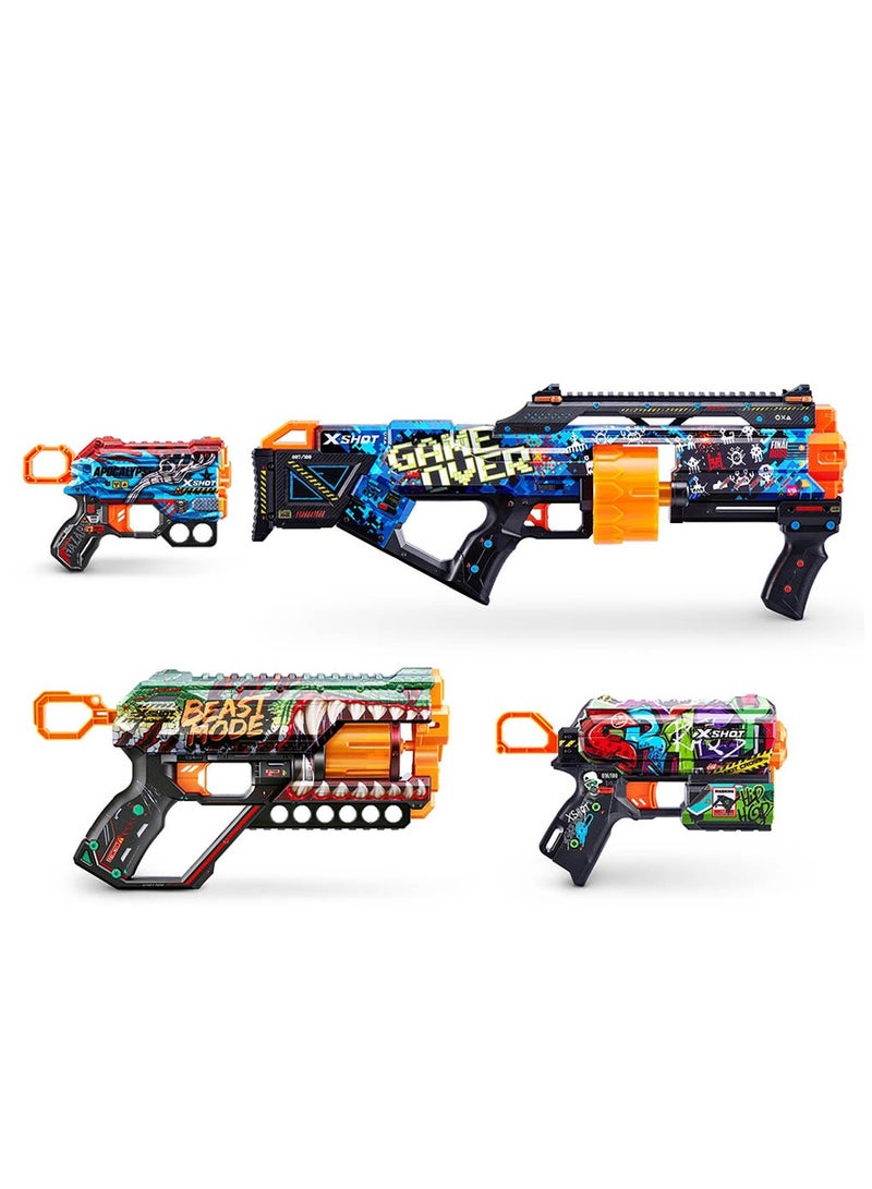 X-Shot Mix Combo Last Stand, Griefer, Flux & Menace with 48 Darts - Image 1
