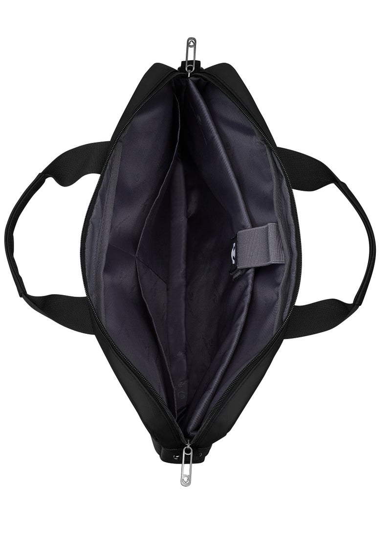 Volkano Seismic 15.6" Laptop Shoulder Bag – Black/Navy, Padded Compartment, External Pockets, Trolley Strap, Comfortable Shoulder Strap - Image 3