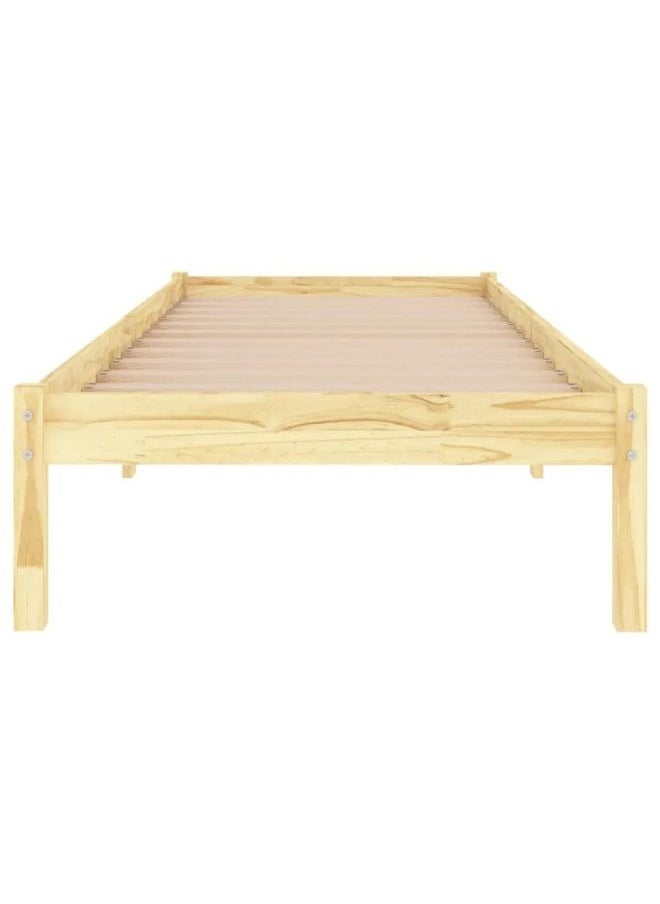 vidaxl vidaXL Bed Frame Solid Wood Pine 90x200 cm  - Image 2