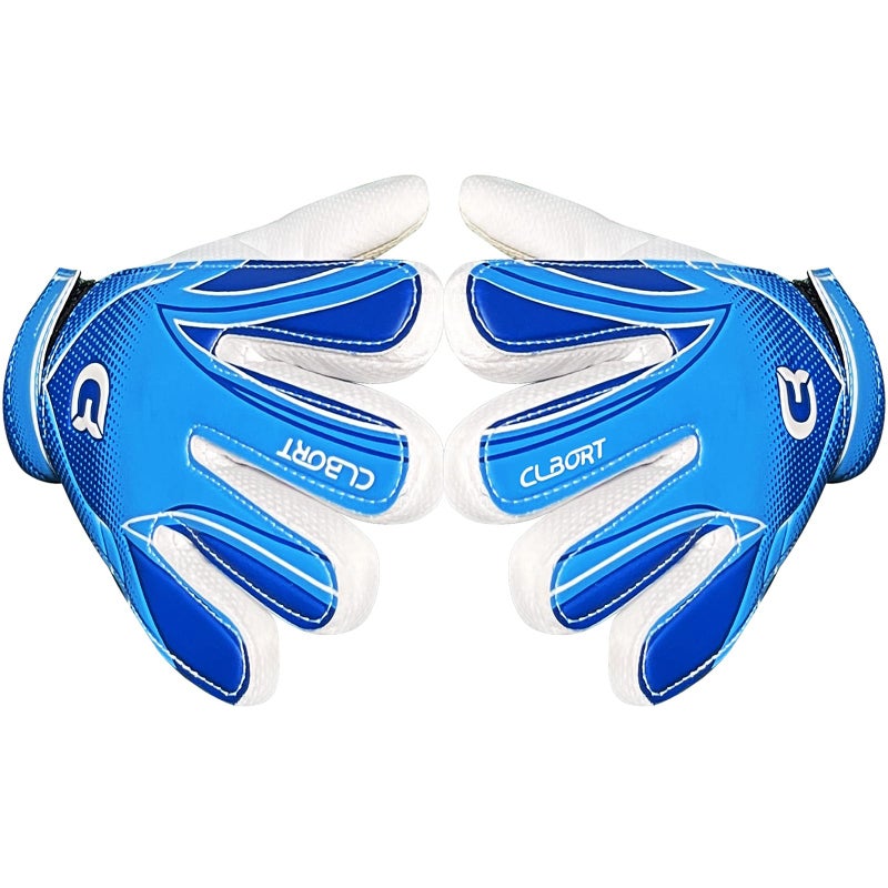 Clbort Soccer Goalie Gloves Youth Kids, Goalkeeper Gloves with Super Grip Palms, Anti-Slip Soccer Gloves, Double Wrist Protection - Image 1