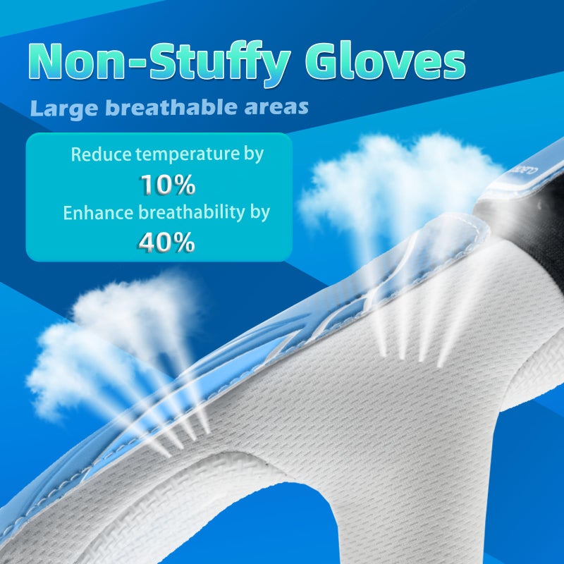 Clbort Soccer Goalie Gloves Youth Kids, Goalkeeper Gloves with Super Grip Palms, Anti-Slip Soccer Gloves, Double Wrist Protection - Image 4