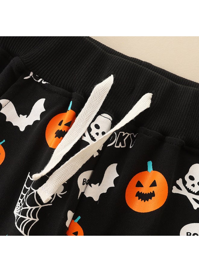 Children's Clothing, Sweatpants, Autumn Halloween Fun Printed Pants, Baby's Outdoor Sports Pants - Image 3