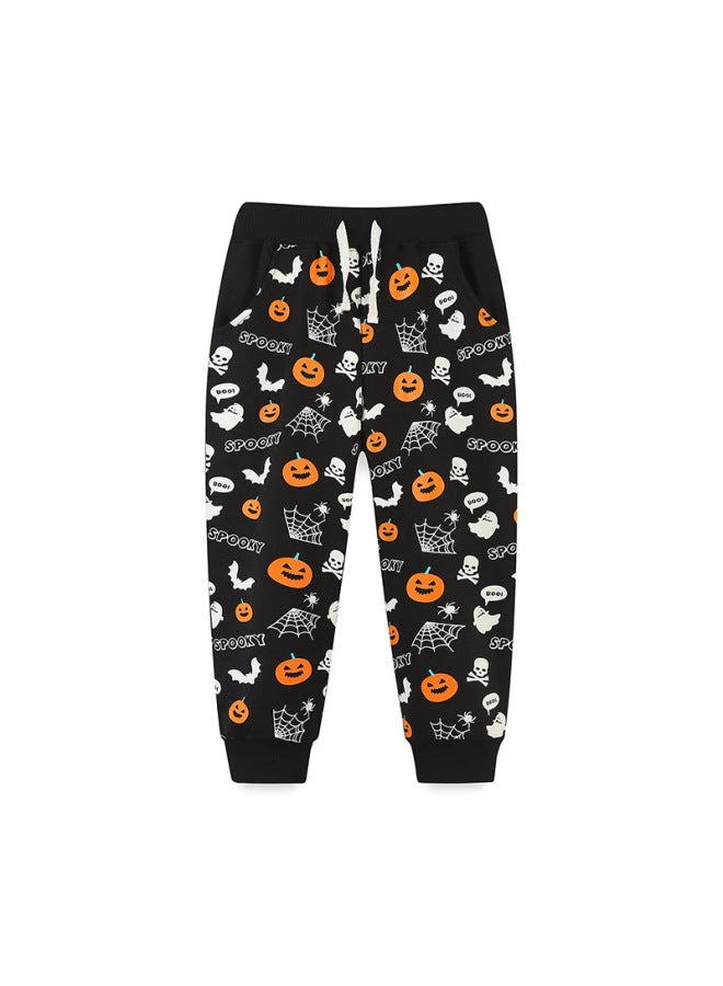 Children's Clothing, Sweatpants, Autumn Halloween Fun Printed Pants, Baby's Outdoor Sports Pants - Image 1
