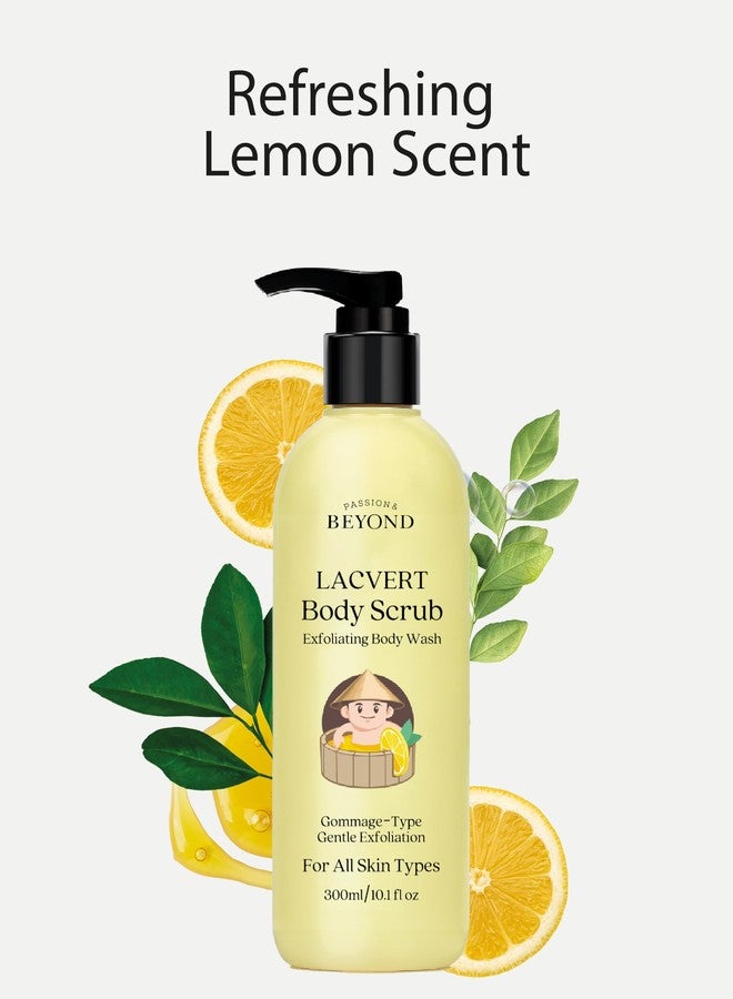 ECO BEYOND BEYOND Lacvert Body Scrub Peeling Gel (Lemon, 10.1fl oz - Body Wash & Shower Gel for Gentle Exfoliation & Home Spa. Korean Daily Skin Care. Gommage-Type for Smooth, Soft Skin. - Image 4