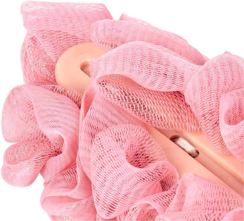Arswin Back Scrubber for Shower,Loofah Long Handle Bath Body Brush,Soft Nylon Mesh Sponge for Shower,Loofah On a Stick for Men Women,Exfoliating Scrub Cleaning Luffa for Elderly(2-Pack,Pink) - Image 4