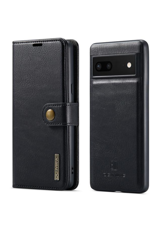 Case For Google Pixel 7 Crazy Horse Texture Detachable Magnetic Leather Phone Case