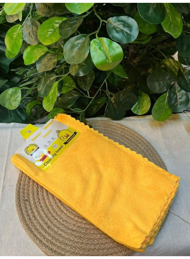 Microfiber Cleaning Towels Set – 5 Pieces Ultra Absorbent Multi-Purpose Cleaning Cloths for Kitchen, Car & Household Surfaces, Scratch-Free Cleaning