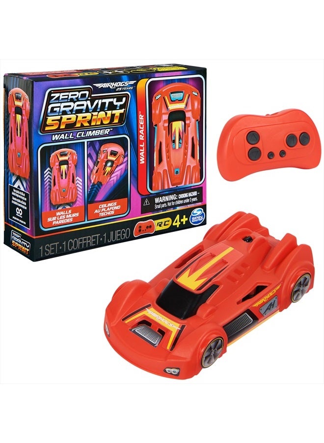 Air Hogs , Zero Gravity Sprint RC Car Wall Climber, Red USB Micro B Rechargeable Indoor Wall Racer, Over 4-Inches, Kids Toys for Kids Ages 4 and up - Image 1