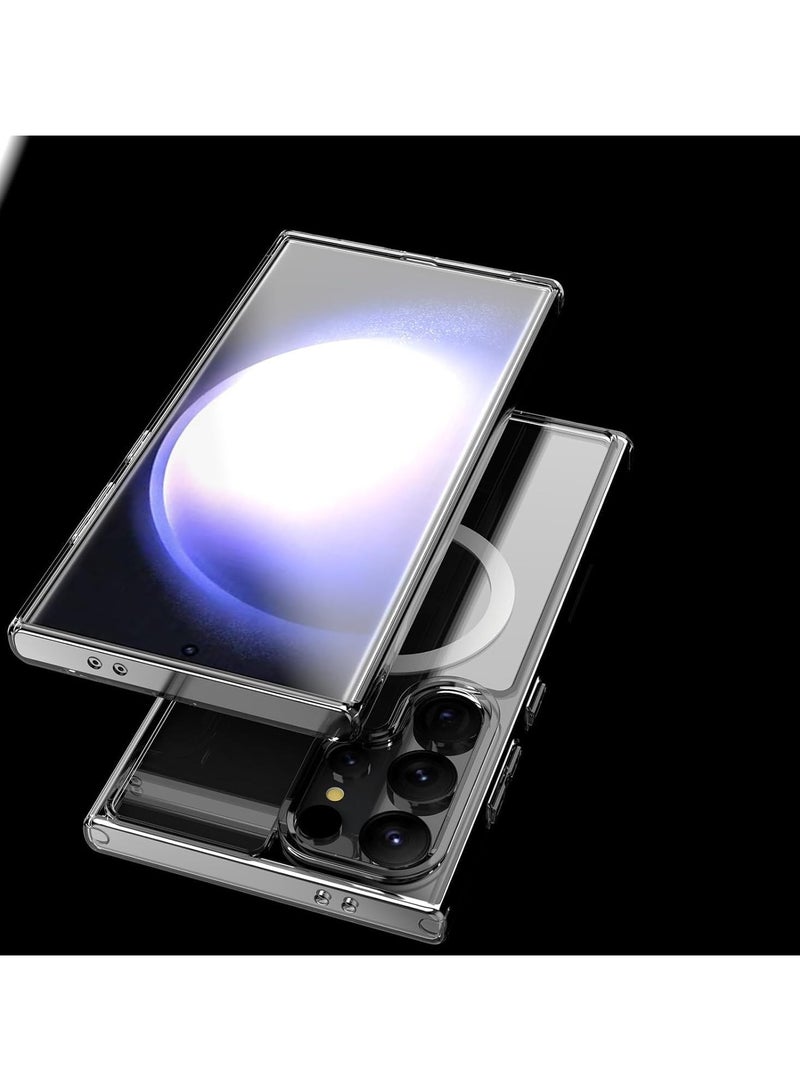 Samsung Galaxy S24 Ultra Clear Case with MagSafe Crystal Clear Slim Fit Thin Transparent TPU PC Rugged Bumper Cover Builtin Magnetic Ring - Image 5