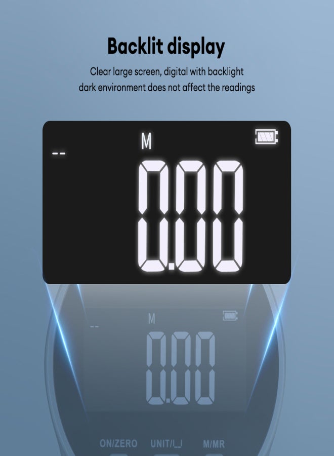 RTO05106 LCD Display Range Finder Digital Display Roller Ruler 199.999m Semiconductor Microprocessor Electronic Digital Distance Gauge Electronic Rolling Ruler for Measurement Long Standby - Image 3