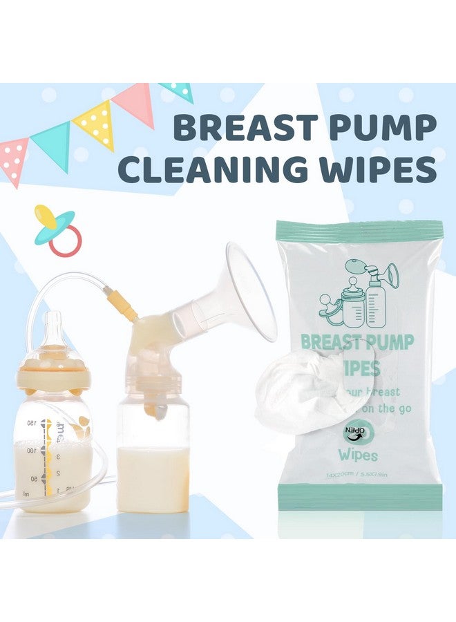 Threlaco مناديل مضخة الثدي ثريلاغو 6 عبوات 120 عدداً للتنظيف السريع وخالية من المهيجات قابلة لإعادة الإغلاق مناديل تنظيف مضخة الثدي المريحة لوازم الرضاعة الصحية (أخضر) - Image 4