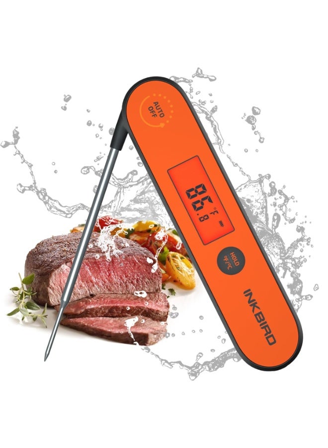 إنك بيرد ميزان حرارة للطعام IHT-1P ميزان حرارة اللحوم للشواء والحليب والحلوى الخبز والسوائل الرقمي يحافظ على الحرارة مع اضاءة خلفية معلقة لمجس الطعام القابل للطي - Image 1