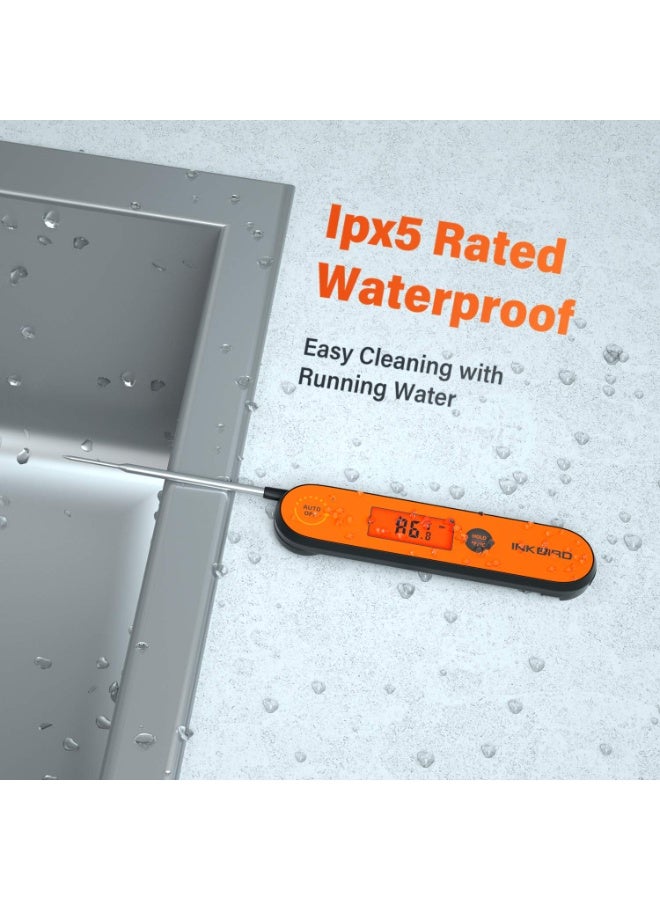 إنك بيرد ميزان حرارة للطعام IHT-1P ميزان حرارة اللحوم للشواء والحليب والحلوى الخبز والسوائل الرقمي يحافظ على الحرارة مع اضاءة خلفية معلقة لمجس الطعام القابل للطي - Image 3