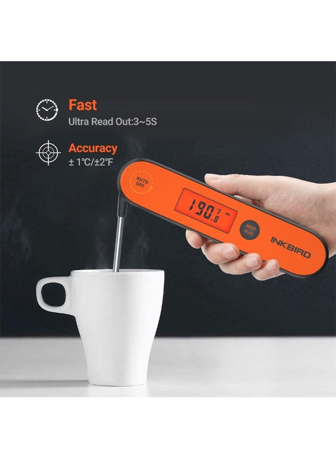 إنك بيرد ميزان حرارة للطعام IHT-1P ميزان حرارة اللحوم للشواء والحليب والحلوى الخبز والسوائل الرقمي يحافظ على الحرارة مع اضاءة خلفية معلقة لمجس الطعام القابل للطي - Image 4