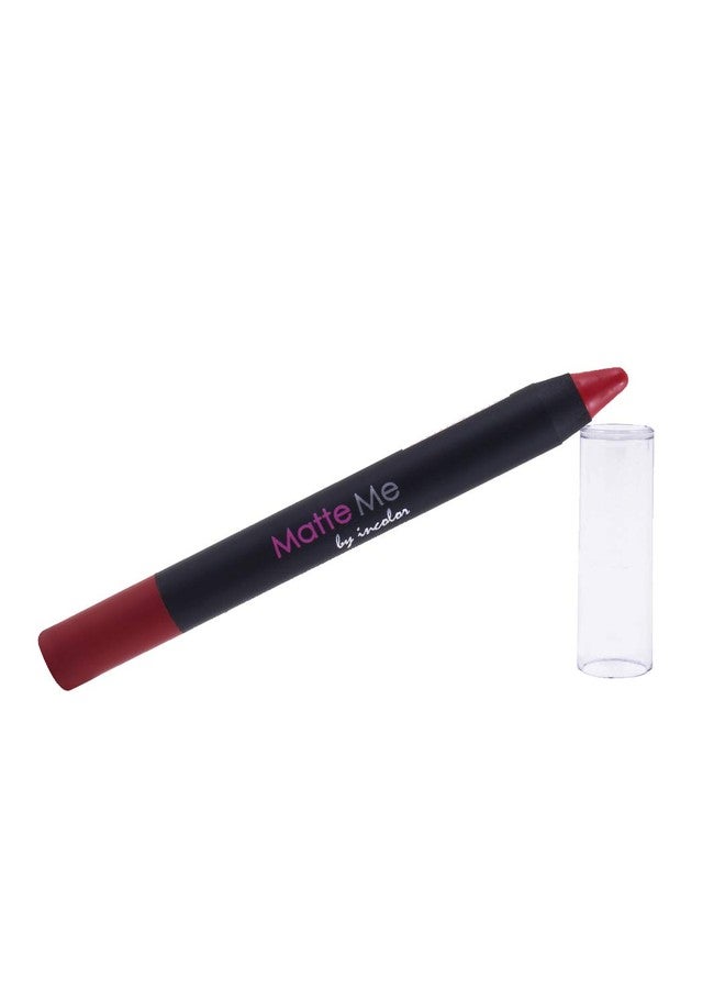 INCOLOR Matte Me Crayon Lipstick, Long Lasting, Waterproof and Smooth Texture Pencil Lipstick For Girl & Women, 2.3g 17 Cherry Skies - Image 5