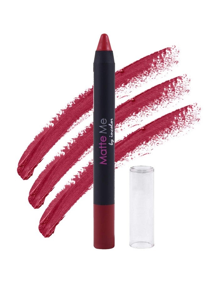 INCOLOR Matte Me Crayon Lipstick, Long Lasting, Waterproof and Smooth Texture Pencil Lipstick For Girl & Women, 2.3g 17 Cherry Skies - Image 2
