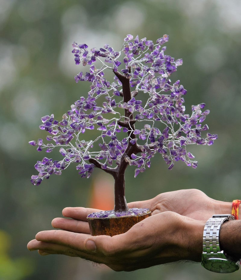 DHYANARSH Reiki Healing Gemstone Tree, Standard - Multicolor - Home Decor - Metaphysical (Amethyst Chips) - Image 3