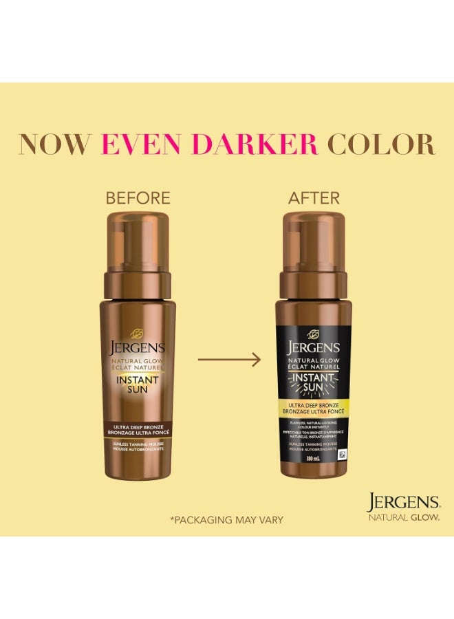 جرجنز موس تسمير ذاتي فوري Jergens Natural Glow، درجة برونزي عميق جداً، 180 مل - Image 4