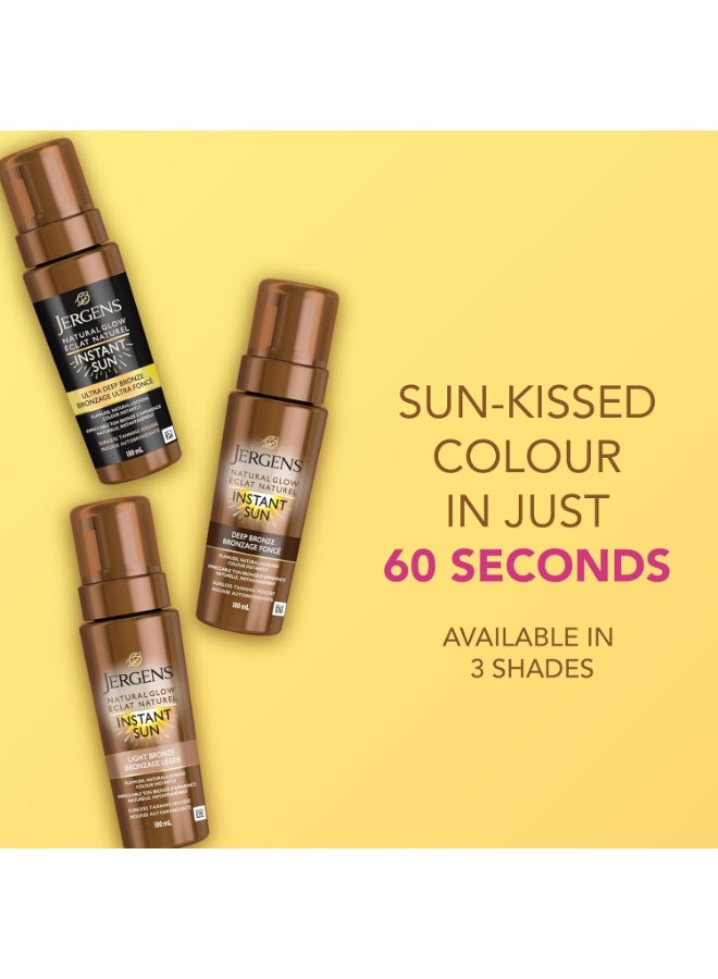 جرجنز موس تسمير ذاتي فوري Jergens Natural Glow، درجة برونزي عميق جداً، 180 مل - Image 3