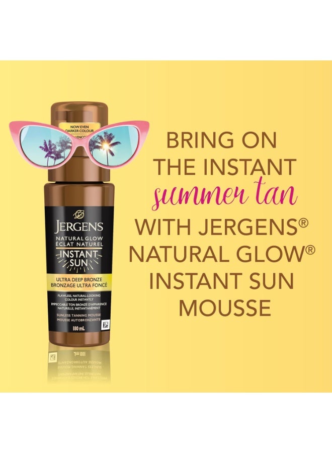 جرجنز موس تسمير ذاتي فوري Jergens Natural Glow، درجة برونزي عميق جداً، 180 مل - Image 2