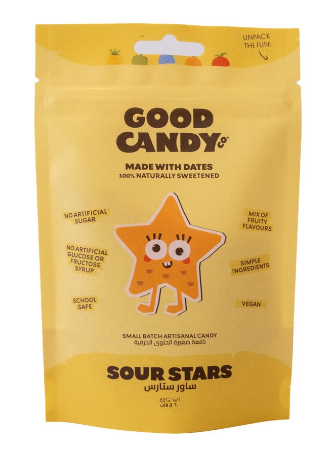 Sour Stars Sweetened With Dates Candy