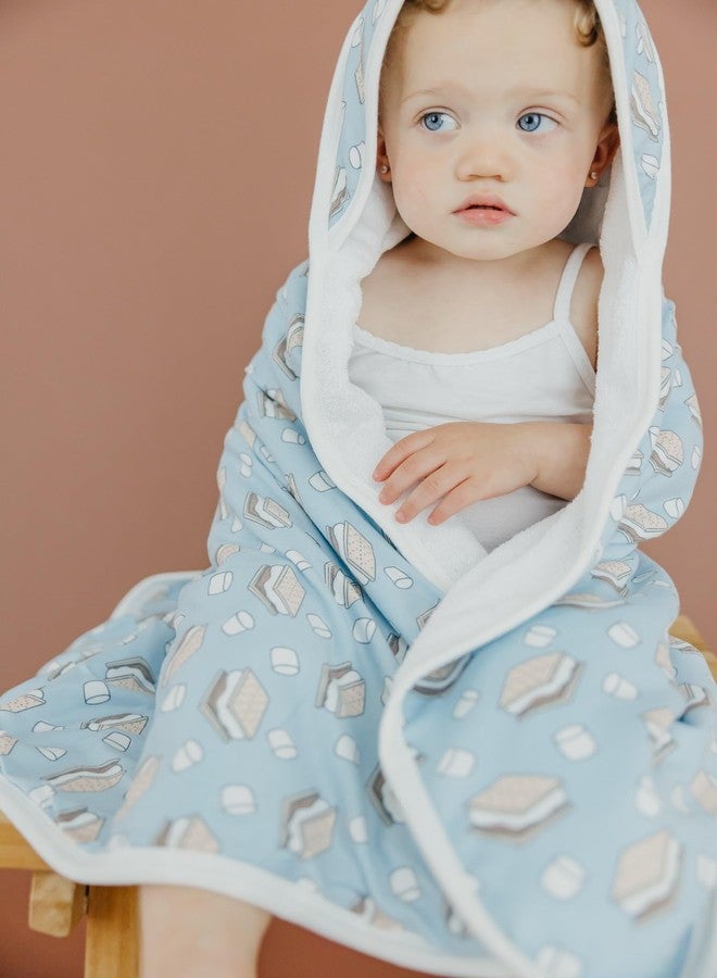 Copper Pearl منشفة استحمام للأطفال بغطاء من قماش تيري/نقش قطن ممتاز مع جيوب وتصاميم رائعة - هدية رائعة لجعل وقت الاستحمام ممتع - منشفة استحمام للأطفال، س'Mores - Image 5