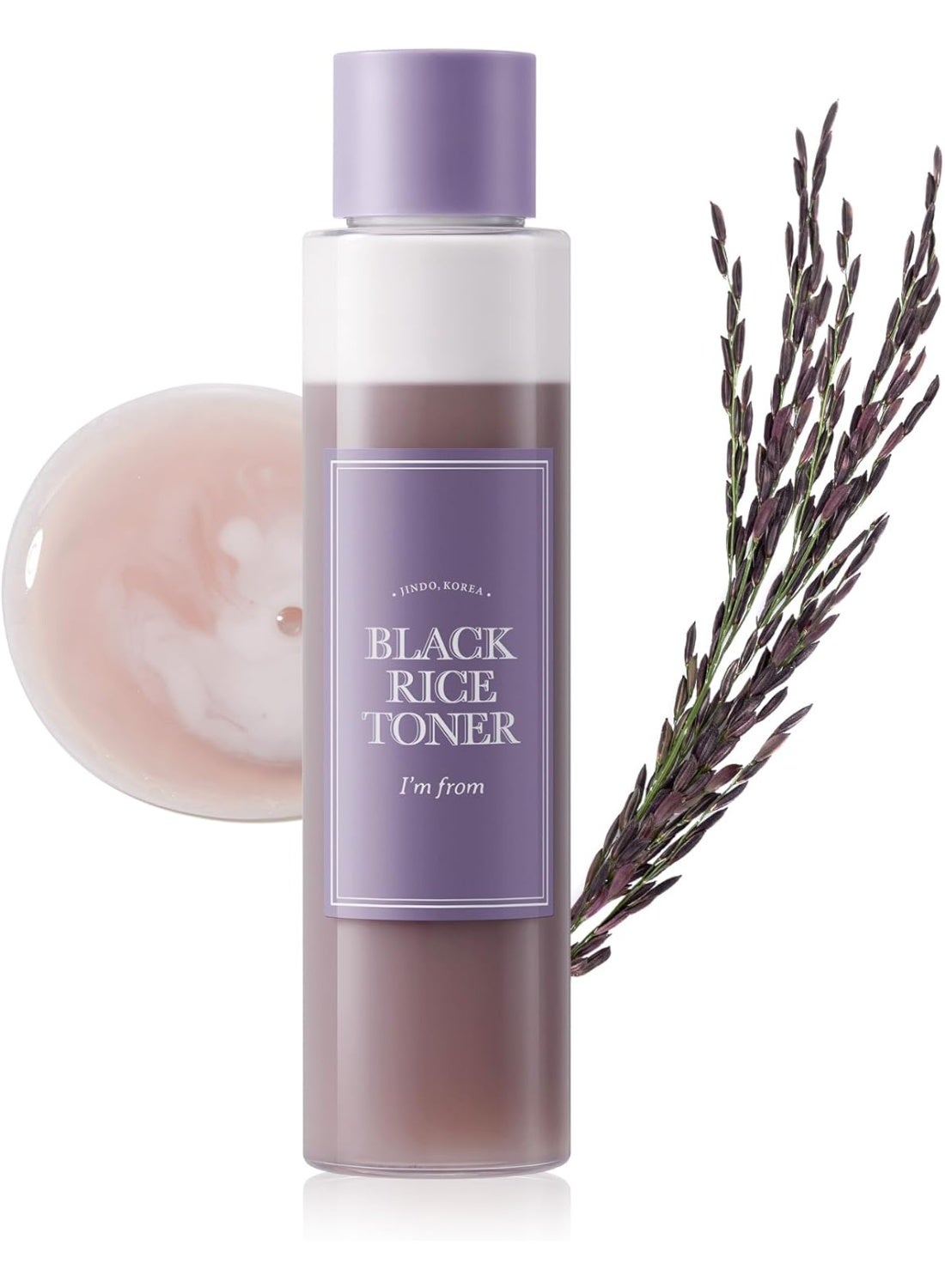 Black Rice Toner for Oily Skin, Sebum Control Toner, Lightweight, Niacinamide, Panthenol, Fragrance Free, Korean Skin Care, 150ml, 5.07 fl.oz