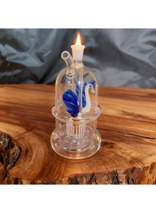 شيانغ مي مصباح زيت زجاجي ممتاز مقاوم للحرارة، زجاجة مزهرية زجاجية مصنوعة من مادة البورسليكات عالية الجودة للاستخدام طويل الأمد، مزهرية زجاجية شفافة (لون عشوائي) - Image 1