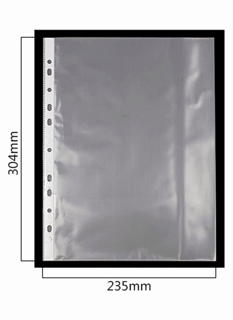 SYOSI - A4 Clear Page Protectors, 100 Pages Sheet Protector for 11 Ring Binders Plastic Sleeves Paper File Letter Sheet Clear Sheet Protector Transparent Document Pocket Folder Wallets Sleeves (Thicker 7C) - Image 1