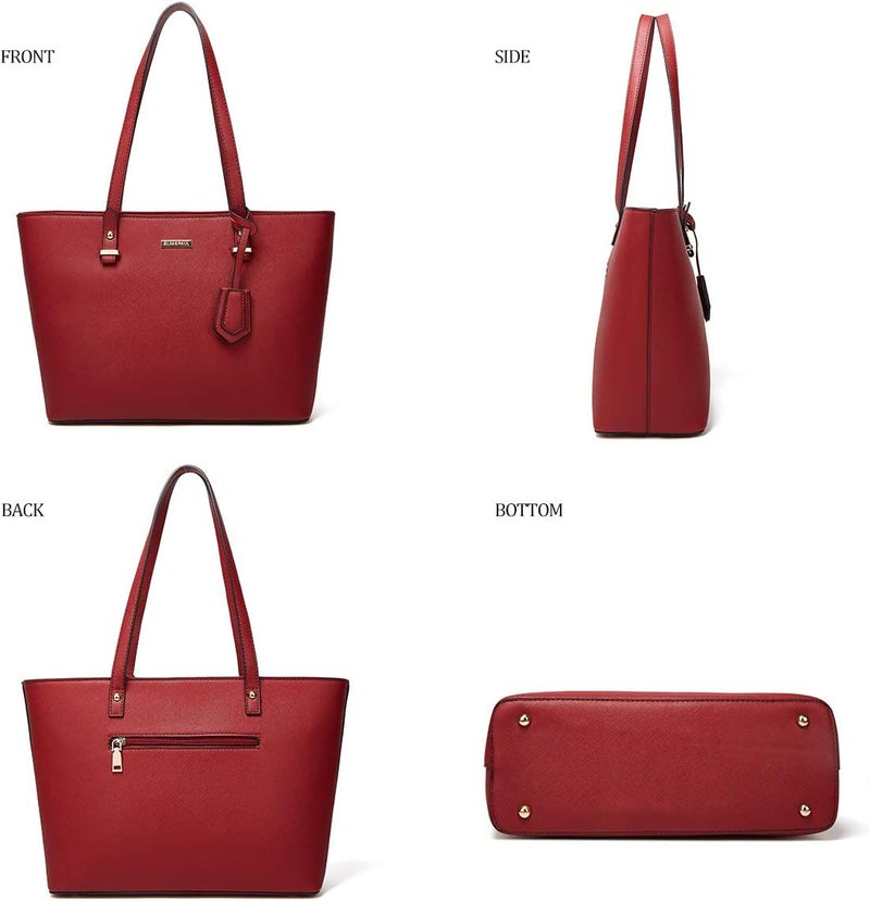 YTL Women Fashion Handbags Wallet Tote Bag Shoulder Bag Top Handle Satchel Purse Set 4pcs - Image 2
