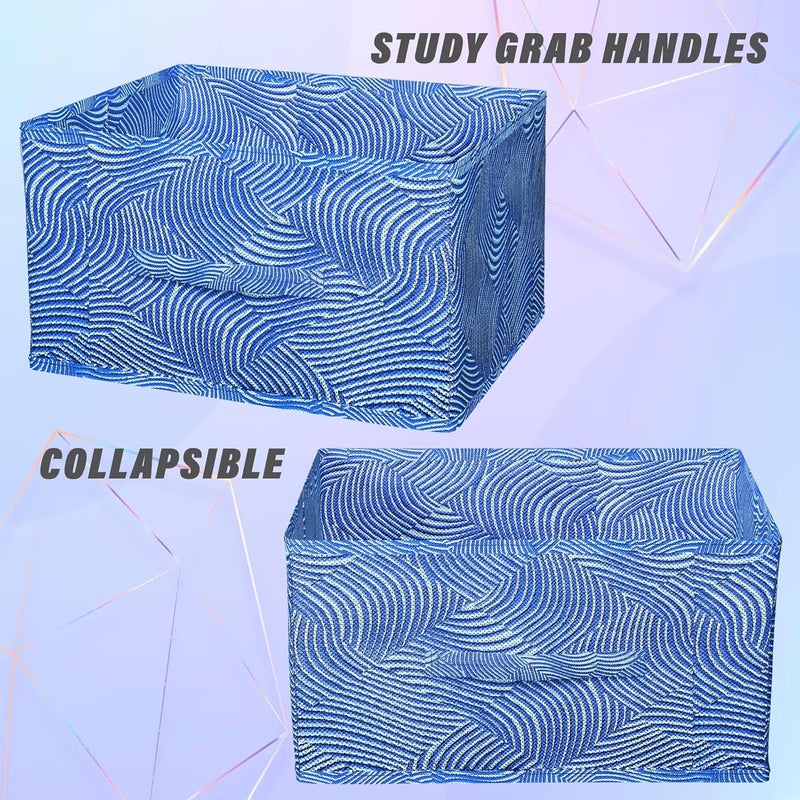 Kuber Industries Kuber Industries Laheriya Print Non Woven Fabric 3Replacement Drawer Storage And Cloth Organizer Unit For Closet BlueKubmart15988 Clothing  - Image 5