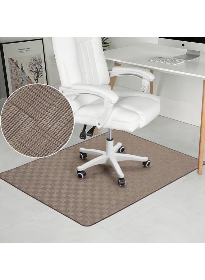 RccugmatS Chair Mat for Hardwood & Tile Floor, 36" x 48" Heavy Duty Office Chair Mat for Rolling Chairs, Anti Slip, Non-Curve, Floor Protector for Home Office, Brown Square - Image 1
