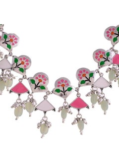 VOYLLA Bagh E Fiza Basanti Leaves and Flowers Necklace  - Image 5