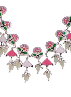 VOYLLA Bagh E Fiza Basanti Leaves and Flowers Necklace  - Image 3