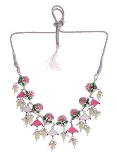 VOYLLA Bagh E Fiza Basanti Leaves and Flowers Necklace  - Image 2