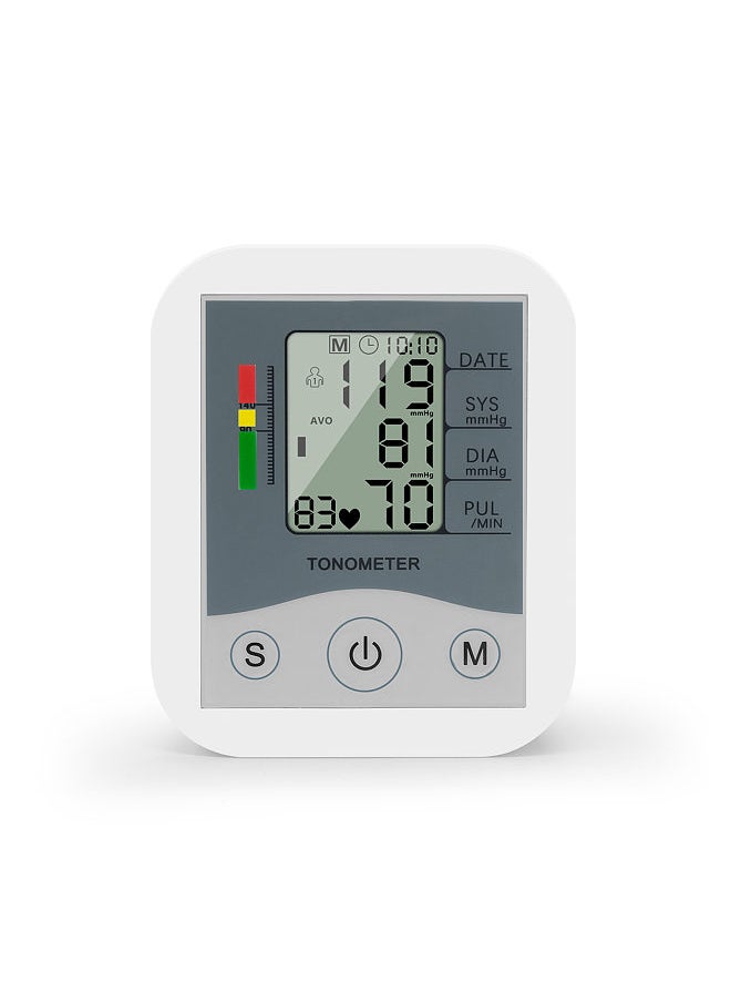 Generic - Arm Sphygmomanometer LCD Digital Display Blood Pressure Monitor Pulse Scanning Oscillometry Two Measuring Method for Measuring Pulse Rate - Image 1
