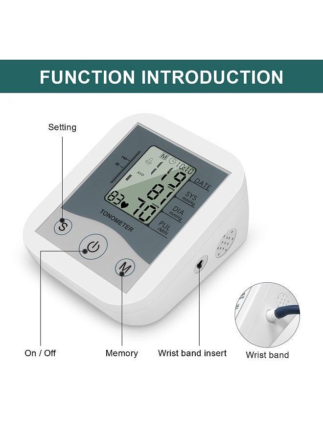 Generic - Arm Sphygmomanometer LCD Digital Display Blood Pressure Monitor Pulse Scanning Oscillometry Two Measuring Method for Measuring Pulse Rate - Image 1