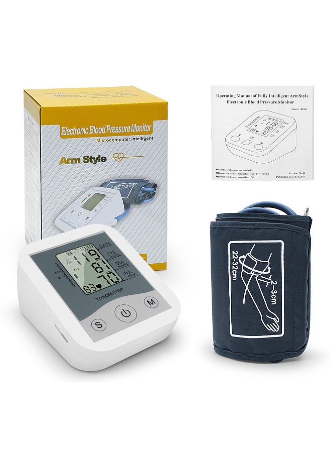Generic - Arm Sphygmomanometer LCD Digital Display Blood Pressure Monitor Pulse Scanning Oscillometry Two Measuring Method for Measuring Pulse Rate - Image 1