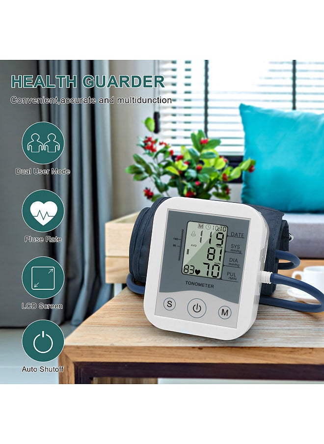 Generic - Arm Sphygmomanometer LCD Digital Display Blood Pressure Monitor Pulse Scanning Oscillometry Two Measuring Method for Measuring Pulse Rate - Image 1