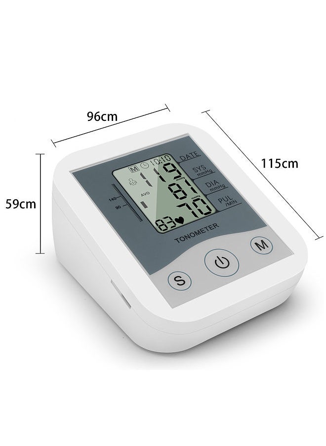 Generic - Arm Sphygmomanometer LCD Digital Display Blood Pressure Monitor Pulse Scanning Oscillometry Two Measuring Method for Measuring Pulse Rate - Image 1