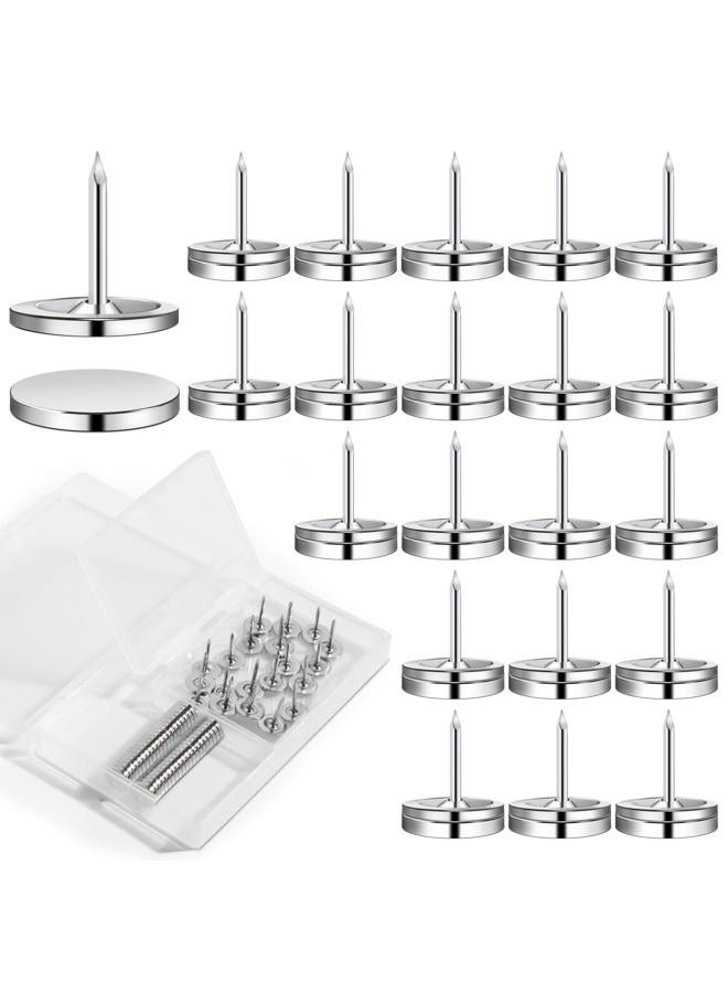 rhinocats Magnetic Push Pins, 30 Sets Magnet Thumbtack for Wall Bulletin Board Strong Decorative Pushpins Clip for Map Picture Hanging Kit Poster Holder - Image 1