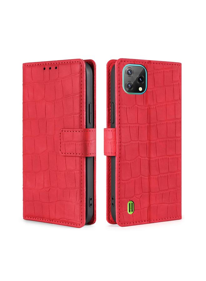 S-TOP Case For Blackview A55 Skin Feel Crocodile Magnetic Clasp Leather Phone Case - Image 2