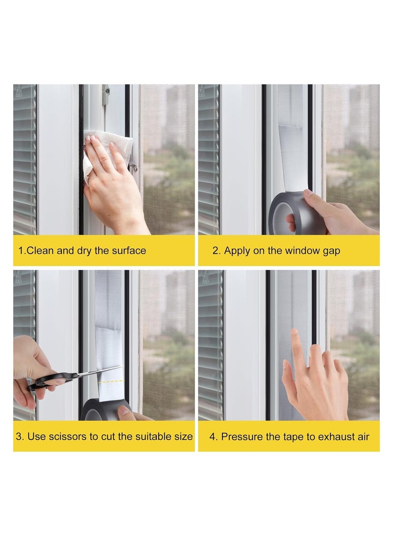 Weather Stripping Tape for Doors & Windows - Waterproof Self-Adhesive AC Seal, No Residue, Keeps Out Cold Air, Dust & Rain (20m*5cm) - Image 3