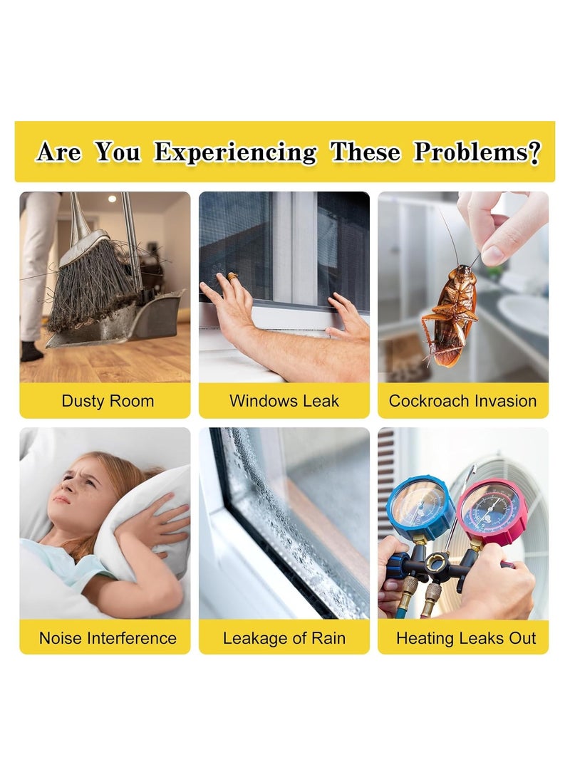 Weather Stripping Tape for Doors & Windows - Waterproof Self-Adhesive AC Seal, No Residue, Keeps Out Cold Air, Dust & Rain (20m*5cm) - Image 5