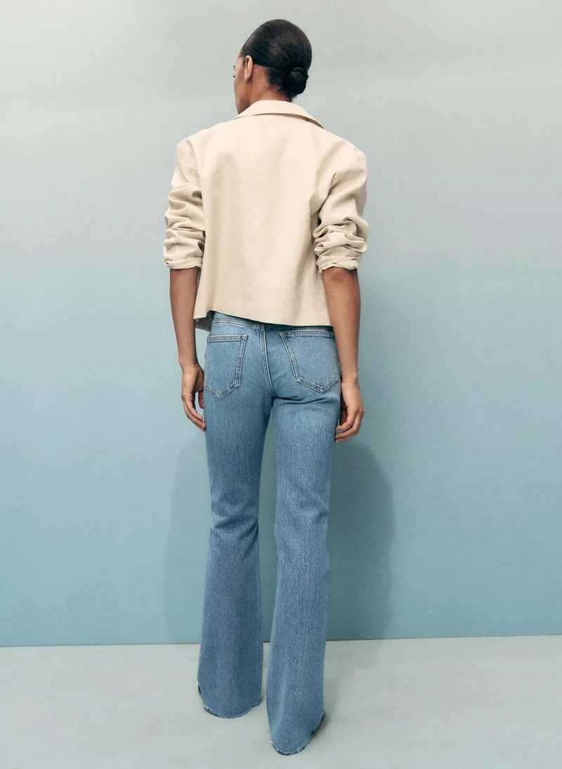 مانجو Fiona flared mid-rise jeans
