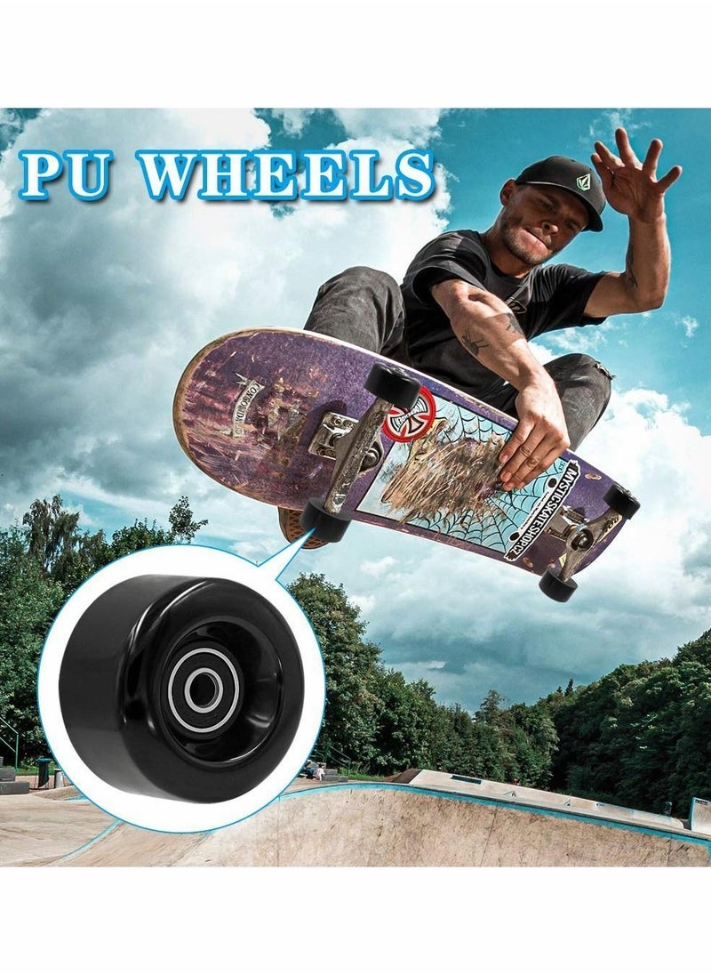 Y&D Roller Skate Wheels 8 Pack with Bearings Installed and 2 Toe Stoppers 32mm x 58mm 82A  - Image 4