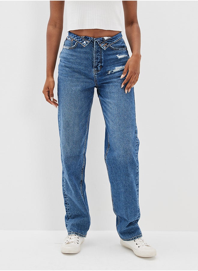 American Eagle - AE Highest Waist Baggy Straight Jean - Image 1