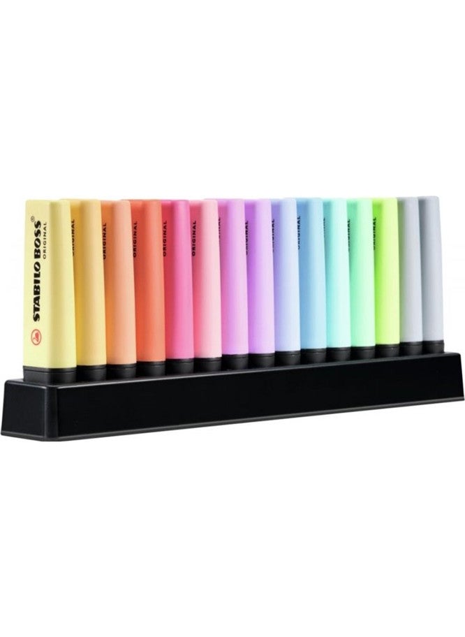 STABILO Boss Original Deskset Marking Pen Desk Set 14+1 Pastel Color  - Image 2