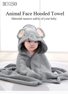 DUNISO Baby Bath Towels Newborn Hooded Baby Towel Ultra Absorbent and Soft Cotton Hooded Washcloth for Baby Toddler Infant Unisex Hooded Baby Bath Towel  - Image 1