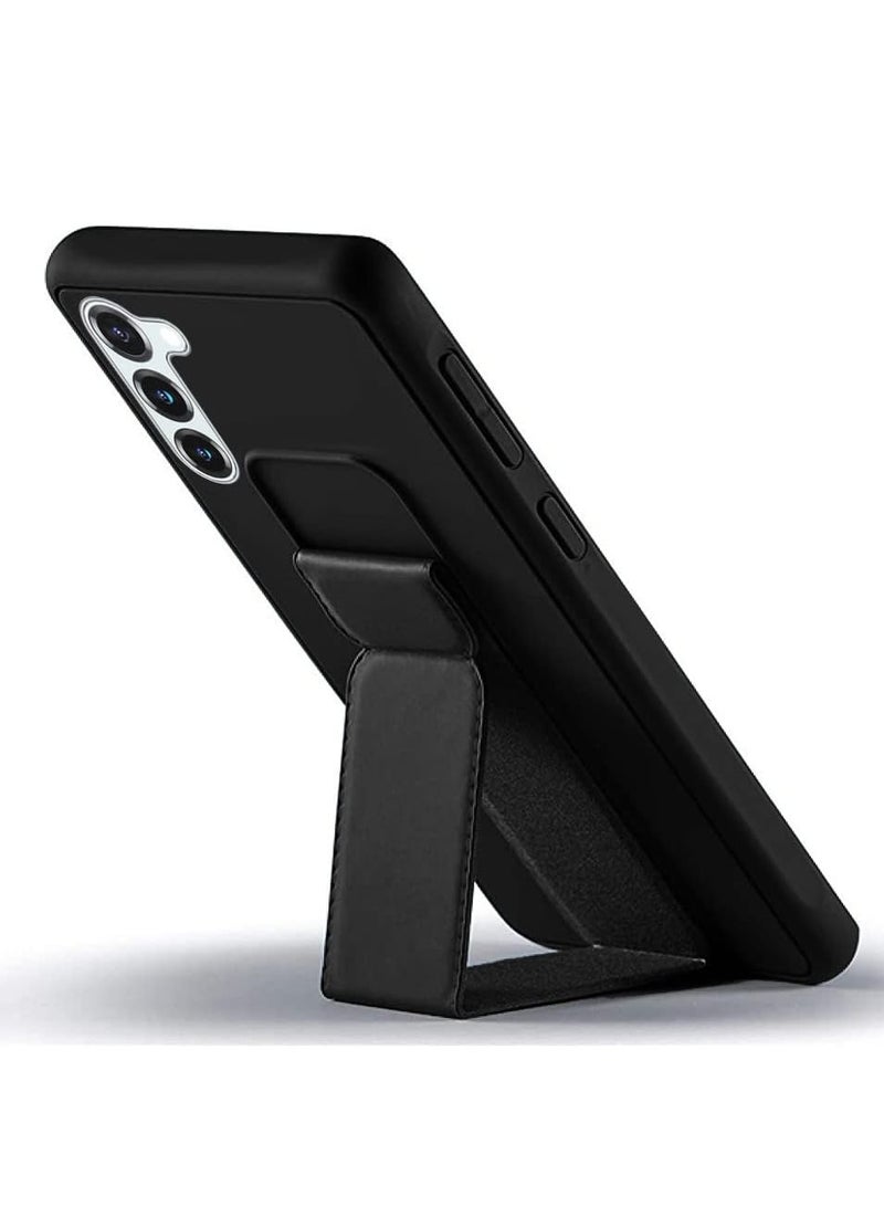 بورتوني حافظة سامسونج جالاكسي S24 FE حافظة مغناطيسية للسيارة مزودة بقبضة من السيليكون لهاتف جالاكسي S24 FE غطاء أفقي ورأسي حزام معصم حافظة حماية كاملة لهاتف سامسونج جالاكسي S24 FE - Image 5